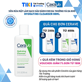 Sữa rửa mặt giúp làm sạch sâu dành cho da thường và da khô CeraVe Hydrating Cleanser