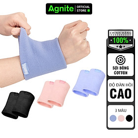 Cặp 2 băng đeo cổ tay thể thao AGNITE, chất liệu cotton thấm hút mồ hôi, phù hợp nhiều bộ môn thể thao - FL102