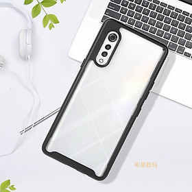 Ốp lưng cho LG Velvet lưng giả kính viền dẻo chống sốc