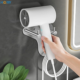 Mua Giá treo máy sấy tóc dán tường gạch men  kính Hobby Home Decor MS4 chuẩn Inox 304 - kèm keo dán và đinh ốc