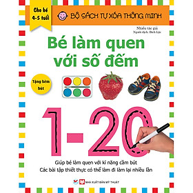 Sách: Bộ Sách Tự Xóa Thông Minh - Bé Làm Quen Với Số Đếm  - Tặng Kèm Bút