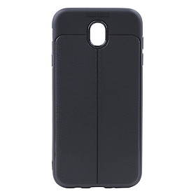 Ốp Vân Da Điện Thoại dành cho Samsung Galaxy J7 Pro/J730 - Đen