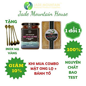 Combo 1 Hũ Mật Ong Cà Phê Jade Mountain Kết Tinh Tự Nhiên 380ml Và 1 Mật Ong Bánh Tổ Jade Mountain 500gr Nguyên Miếng Ngọt Nhẹ