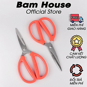 Mua Kéo bếp đa năng Bam House cán nhựa mũi dài lưỡi thép không gỉ siêu bền cao cấp KMD04 - Gia dụng bếp