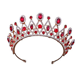 Rhinestone Tiara Bridal Crown Tiara Womens Hair Band for Prom Parties Engagement