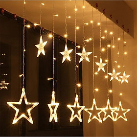 Mua Bộ đèn led rèm  sao 3 mét có phích nối điện màu vàng nắng