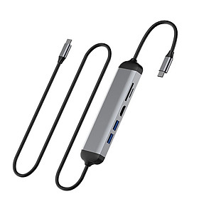 Mua Hub chuyển đa năng WIWU Alpha USB-C A521H 5 in 1 (USB 3.0 + HDMI + SD +TF + PD) - Hàng nhập khẩu