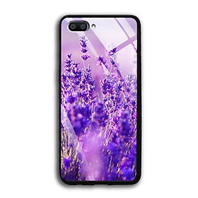 Ốp Lưng Kính Cường Lực Realme C1 - 03040 7783 LAVENDER03 - in hình hoa Lavender (hoa Oải Hương) - Hàng Chính Hãng