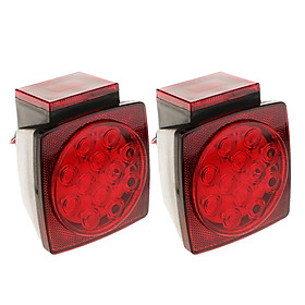 2 Pieces LED Square Lights Car Side Lamp License Plate Lamp Signal Light