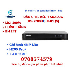 Mua Đầu ghi Analog HIKVISION DS-7208HQHI-K1 8 Kênh  - Hàng Chính hãng