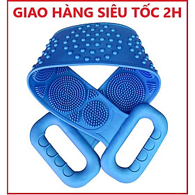 Hình ảnh Combo 2 Dây tắm cọ, chà lưng 2 mặt bằng silicon đa năng ( màu ngẫu nhiên)