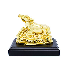 Tượng Trâu phong thủy mạ vàng – 12CGS