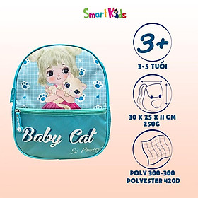 Balo mẫu giáo B.Bag Toy Station-Baby Cat Xanh nhạt dành cho bé 3-5 tuổi,trẻ mẫu giáo,đáng yêu,dễ thương B-008