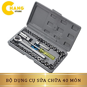 Bộ dụng cụ sửa chữa 40 món dành cho ô tô xe máy siêu tiện lợi