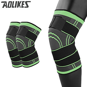 Bộ băng bảo vệ đầu gối AOLIKES A-7720 thiết kế thoáng khí ôm chân breathable sport knee support