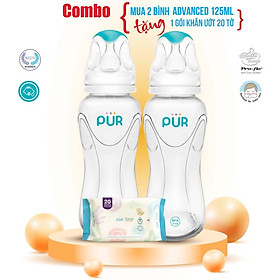 Combo 2 bình Pur Advanced 250ml cho bé từ 3 - 6 tháng