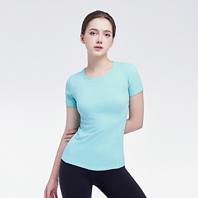 Áo Thun T-Shirt Nữ Tập Yoga Gym Hibi Sports TS002 Kiểu 1 Lớp Phủ Bụng - Xanh Mint - XS