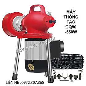 Mua Máy thông tắc GQ80-550W tặng kèm cuộn dây 16mm dài 12m và 4 5m mét dây lò xo phi 8