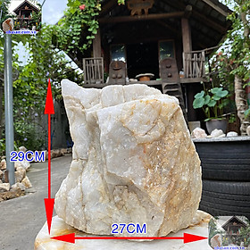 Mua Đá thạch anh trắng nguyên khối 22 Kg (29 x 27 (cm) - tăng sinh khí  tài lộc và bảo vệ nhà
