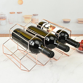9 Bottle Wine Rack Metal Wine Bottle Holder for Bar Party Kitchen Storage Organiser