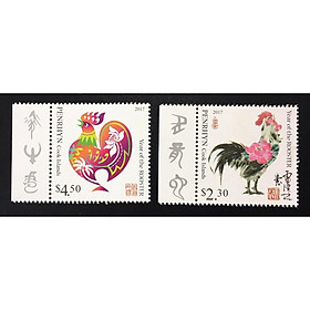 Mua Tem Penrhyn 2017 - Gà Trống - 2 con.