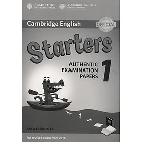 [Download Sách] Cambridge English Starters 1 for Revised Exam from 2018 Ans Booklet