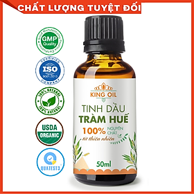 Tinh dầu Tràm Huế (Tràm Gió) 50ml xuất khẩu thị trường Mỹ, nguyên chất từ  thiên nhiên, An Toàn Cho Bé, Xông Phòng, Khử Mùi, Kháng Khuẩn, Đuổi Muỗi, Giải Cảm - KingOil