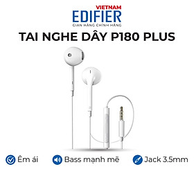 Mua Tai nghe nhét tai có dây EDIFIER P180 PLUS Chân cắm 3.5 Chất liệu TPE dài 1.3m - Hàng chính hãng
