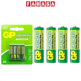 Vỉ 4 Pin Đũa GP Greencell Extra Heavy Duty AAA 1.5V - GP 24G-2U4