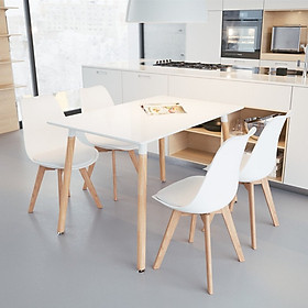 Mua Bộ bàn ăn 4 ghế nệm chân gỗ sồi BA-20