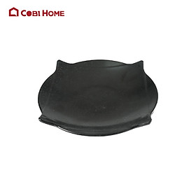 Dĩa vuông tạo kiểu màu đen nhám