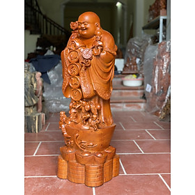 Mua Tượng phật di lặc chúc phúc bằng gỗ hương đá kt cao 120×37×34cm