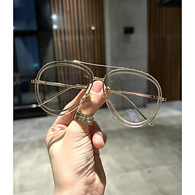 Kính mát, Kính râm đi đường nam nữ form dáng to chất liệu kim loại giúp bảo vệ mắt