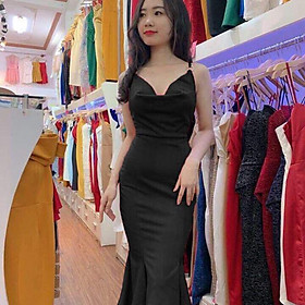 Đầm body đuôi cá 2 dây dự tiệc ( kèm mút )