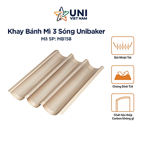 KHAY BÁNH MÌ CHỐNG DÍNH 3 SÓNG UNIBAKER MB158