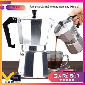 Mua Ấm pha Cà phê Moka   chất liệu inox an toàn  dung tích 300ml