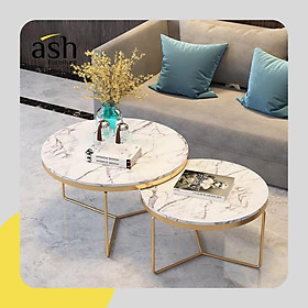 Mua Bàn trà sofa đôi đa năng Viola mặt đá chân sắt cao cấp cho phòng khách