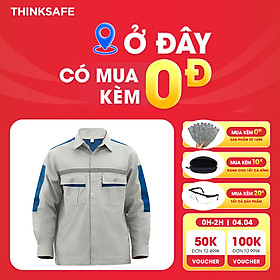 Mua Quần áo bảo hộ lao động Thinksafe áo lao động kỹ sư công nhân có túi hộp thoải mái thoáng mát thấm hút mồ hôi PR02