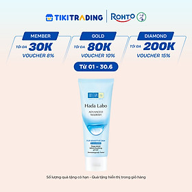 Sữa rửa mặt dưỡng ẩm dạng gel cho da nhạy cảm Hada Labo Advanced Nourish For Sensitive Skin Cleanser 80g