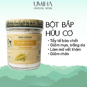 Bột Bắp làm đẹp hữu cơ UMIHOME nguyên chất 135G dùng đắp mặt nạ làm trắng da, làm sạch mụn thâm nám hiệu quả