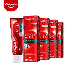 Bộ 4 Kem đánh răng Colgate Plus Shine làm trắng răng & sáng răng 100g