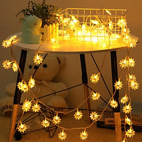 Dây đèn trang trí, 6m đèn led hình bông hoa tuyết trang trí nhà cửa, decor nội thất
