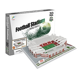 Đồ chơi lắp ráp Giấy 3D Mô hình Sân vận động Old Trafford Manchester United Kèm đèn LED