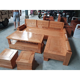 Mua Sofa Góc Nhỏ Gỗ Sồi Mặt Liền màu đinh hương GNL-02
