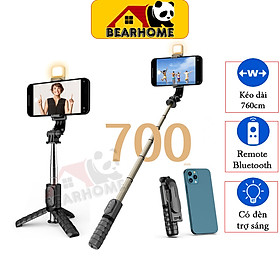 Mua Tripod / Gậy Chụp Hình Bluetooth 3 Chân Bearhome.Có Đèn Led 6 Màu Trợ Sáng. Chất Liệu Cao Cấp  Chắc Chắn
