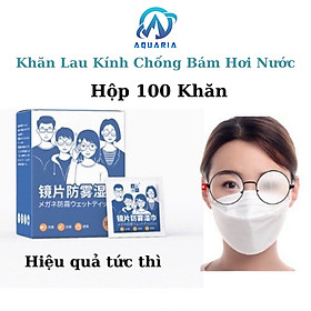 Khăn Lau Kính Nano Hộp 100 Miếng Giấy Lau Kính Chống Bám Hơi Nước, Lau Sạch Vân Tay Bụi Bẩn