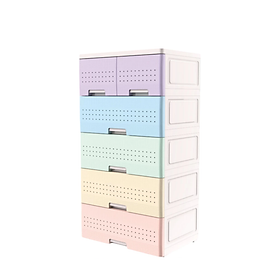 Tủ Tabi Diamond-L 5 tầng DUY TÂN nhựa PP/ABS, bao gồm 4 hộc lớn và 2 hộc nhỏ, tủ quần áo đa năng, tiện lợi