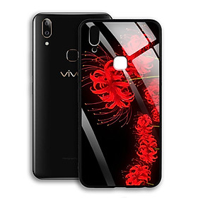 Ốp Lưng Kính Cường Lực cho điện thoại Vivo V9 / Y85 - 03032 7885 HOABINGAN15 - Hoa Bỉ Ngạn - Hàng Chính Hãng