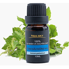 Tinh Dầu Hương Nhu Trắng (Holy basil) NeoSky- Giúp Dưỡng Tóc, Trị Hôi Miệng, Giải Cảm, Tăng Cường Sức Đề Kháng