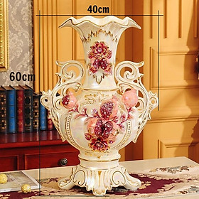 Mua Bình Hoa Thạch Lựu Sứ Xương Men Xà Cừ Tân Cổ Điển CB35-BH